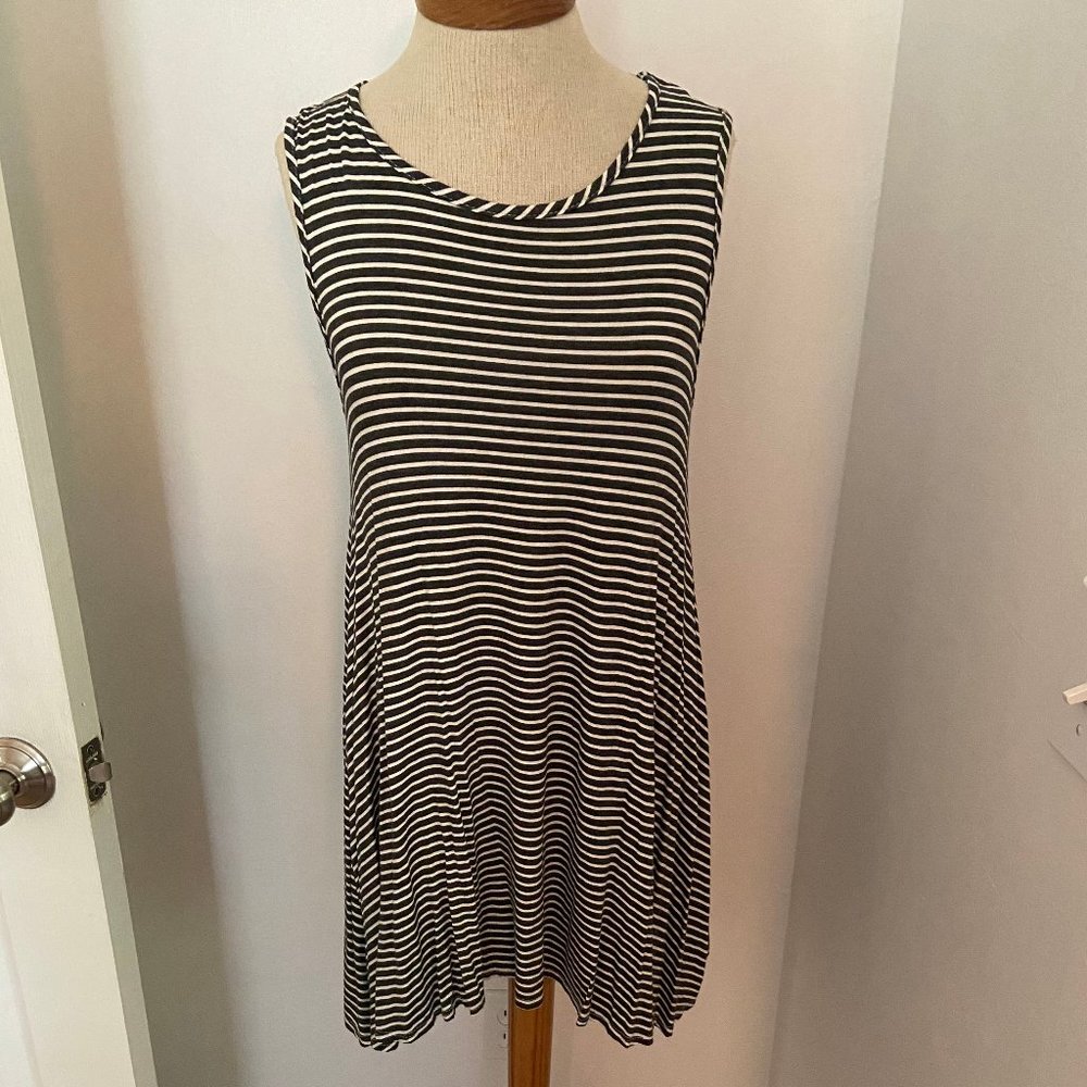 Gray and white striped tunic / dress